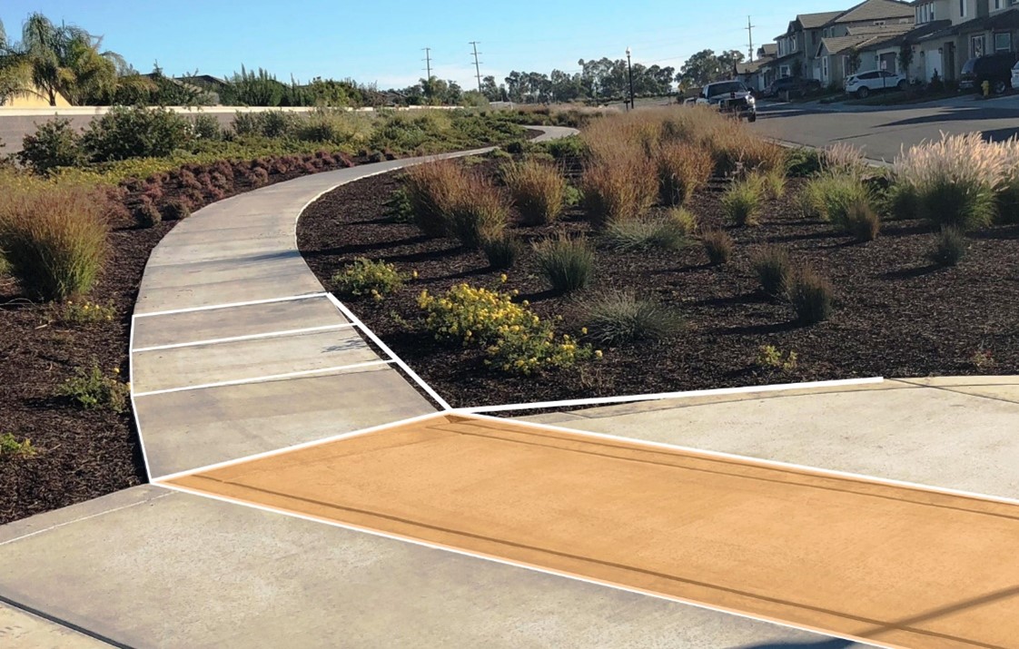exterior walkway reviewed for ADA and Fair Housing Act compliance