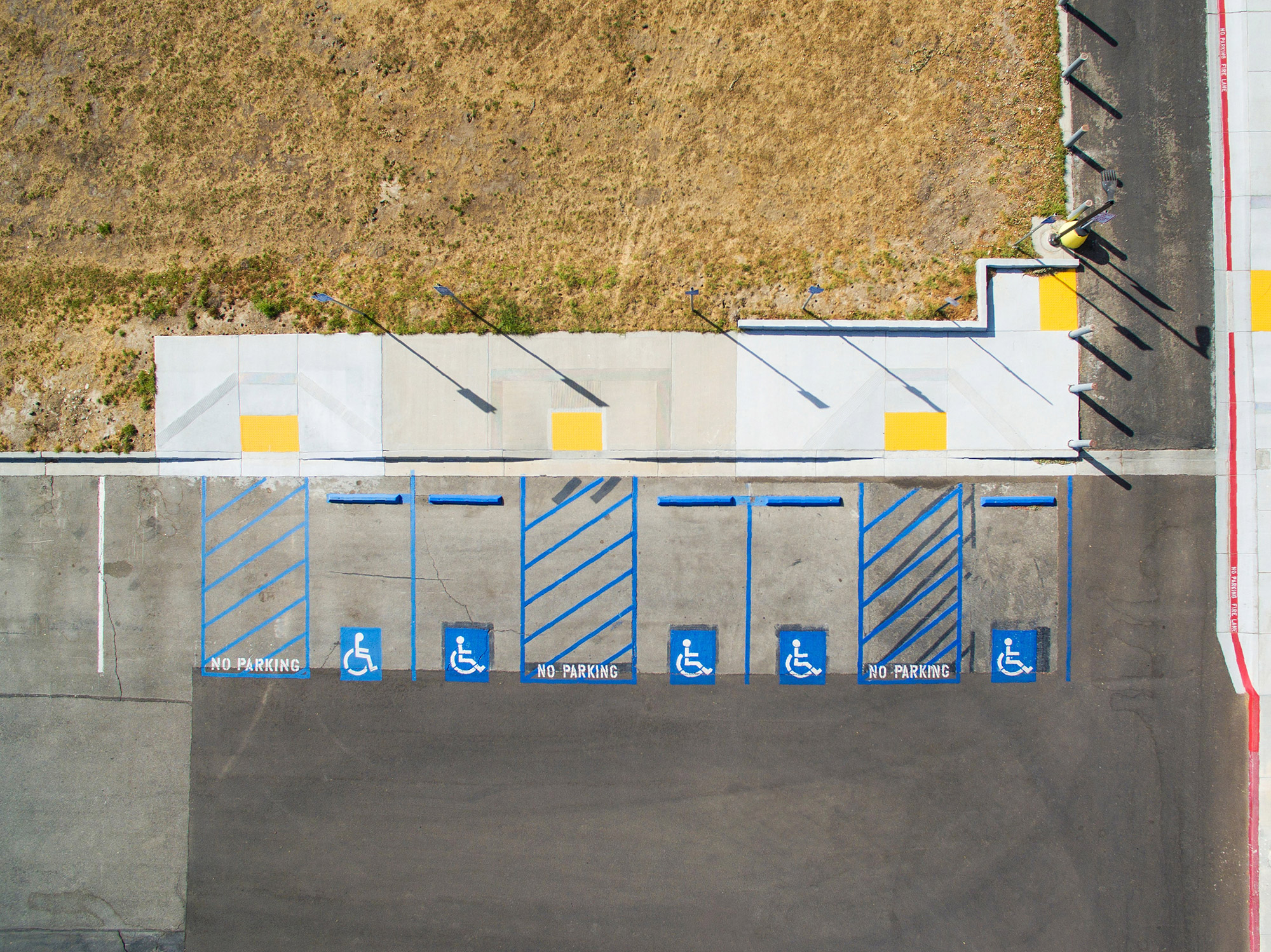 parking area with ADA compliant parking spaces